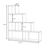 Libreria a scala Alis 145x145 cm. rovere - immagine 3