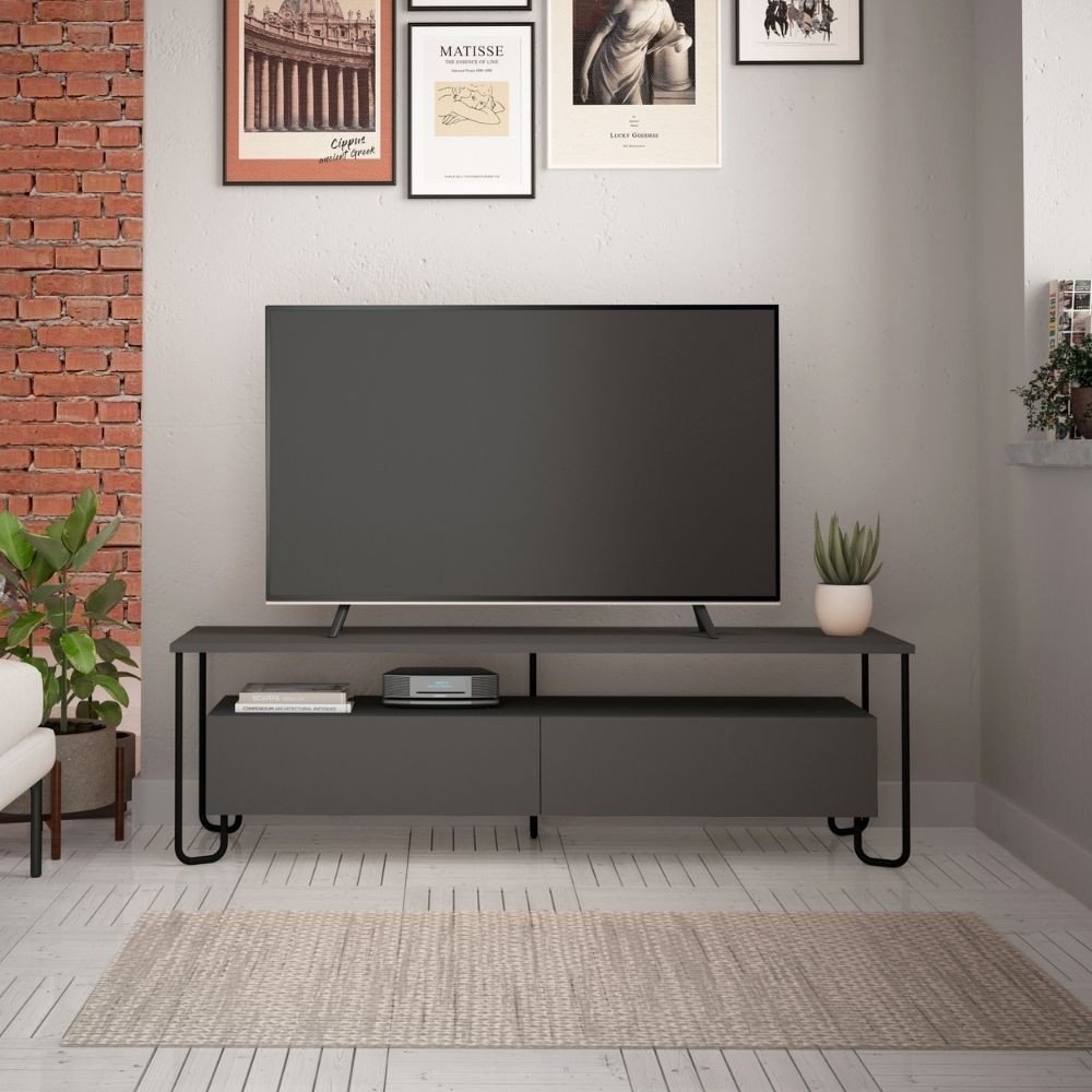 29449.jpg Porta Tv Cornea due ante antracite - immagine 1