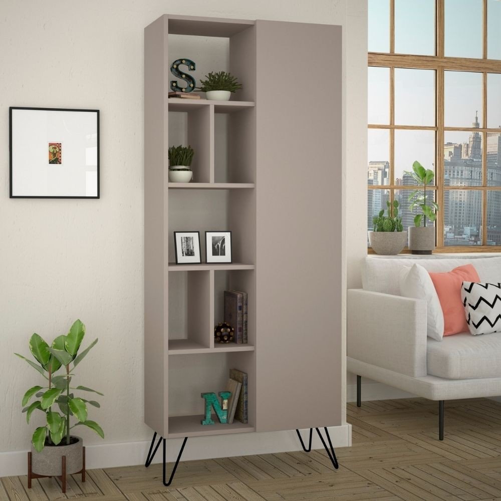 29544.jpg Libreria Jedda tortora con anta 80,6x191 - immagine 1