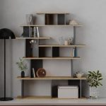 Libreria design Apollon rovere e antracite - immagine 3