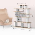 Libreria design Apollon rovere e antracite - immagine 5