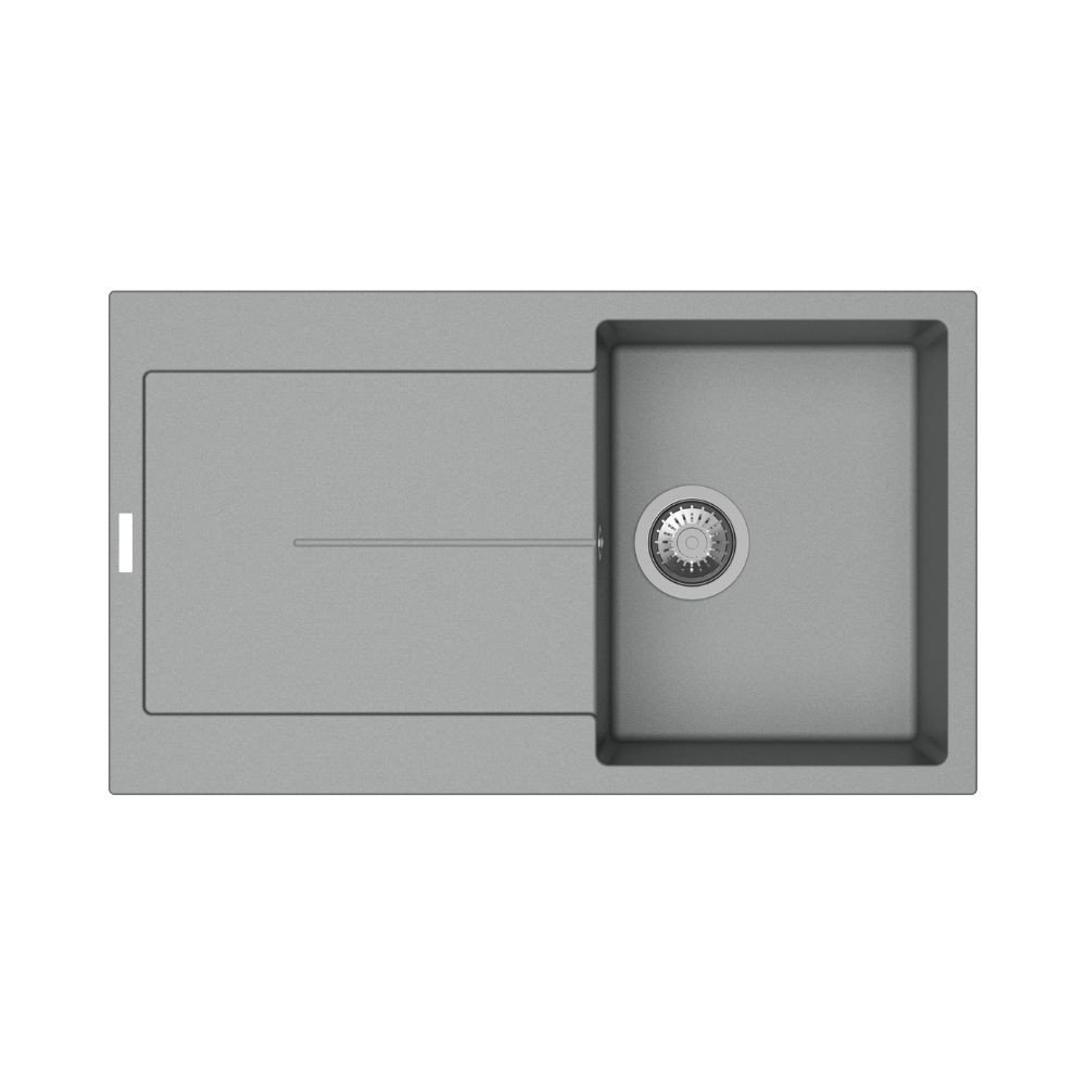 30735.jpg Enigma D100 lavello vasca e gocciolatoio croma - immagine 1
