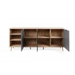 Madia Epik 56 rovere antracite grigio 3 ante vano a giorno - immagine 4
