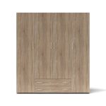 Armadio 4 ante 2 cassetti Seba 4 colore rovere sonoma