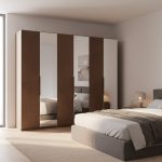 Armadio Mustella 6 ante battenti con specchi bronzati