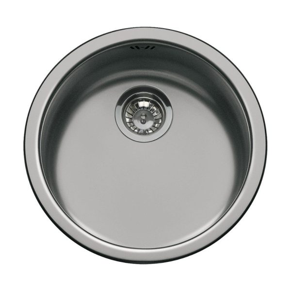 Lavello tondo Smeg 10I3PN 43.5 cm PVD acciaio nero