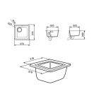 Vasca sottotop Smeg VST38T 38x38 cm sintetico titanio - immagine 2