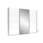 Armadio Zegna 255 3 ante scorrevoli con specchio colore bianco - immagine 5