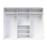 Armadio Zegna 255 3 ante scorrevoli con specchio colore bianco - immagine 6