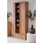 Armadio Timber 40A con 2 ante e 1 cassetto in rovere anticato con pomelli in metallo - immagine 4