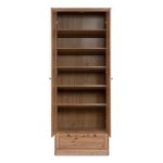 Armadio Timber 40A con 2 ante e 1 cassetto in rovere anticato con pomelli in metallo - immagine 8