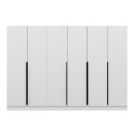 Armadio Kale 6 ante battenti colore bianco effetto cannettato - immagine 7