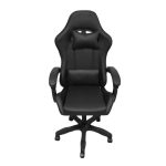 Sedia da ufficio Gaming con schienale alto e imbottitura in PVC colore nero - immagine 2