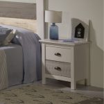 Comodino Romantica 2 cassetti in legno massiccio multicolor - immagine 3