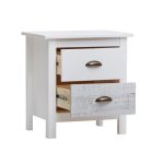Comodino Romantica 2 cassetti in legno massiccio multicolor - immagine 5
