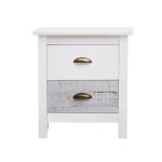 Comodino Romantica 2 cassetti in legno massiccio multicolor - immagine 7