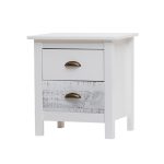 Comodino Romantica 2 cassetti in legno massiccio multicolor - immagine 9
