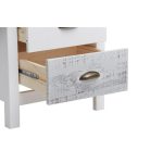 Comodino Romantica 2 cassetti in legno massiccio multicolor - immagine 10