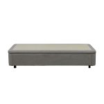 Letto singolo Sommier 80x190 con contenitore in tessuto Towel grigio chiaro - immagine 4