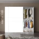 Armadio Swing 2 ante scorrevoli colore bianco opaco 257x55x230H cm. - immagine 3