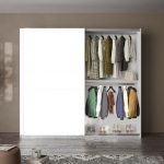 Armadio Swing 2 ante scorrevoli colore bianco opaco 257x55x230H cm. - immagine 4