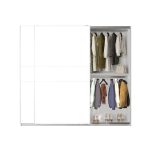 Armadio Swing 2 ante scorrevoli colore bianco opaco 257x55x230H cm. - immagine 5