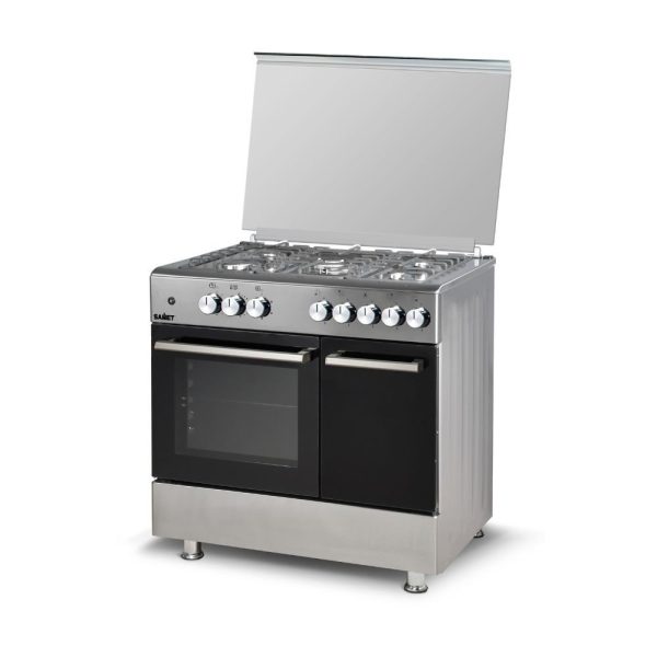 Samet Ermete maxi cucina a gas con porta bombola con piano e frontali inox con forno multifunzione e grill elettrico classe A