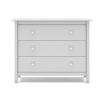 Comò Max 3 cassetti in legno massiccio colore bianco - immagine 9