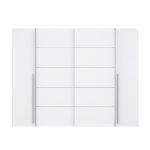 Armadio Callia con 2 ante battenti e 2 ante scorrevoli colore bianco 270.3x61.2xH210.5 cm. - immagine 4