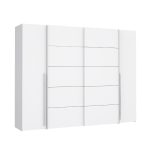 Armadio Callia con 2 ante battenti e 2 ante scorrevoli colore bianco 270.3x61.2xH210.5 cm. - immagine 5