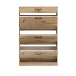 Scarpiera Cecilia con 3 scomparti ed un cassetto colore rovere 83.2x20.4xH 127.7 cm. - immagine 4