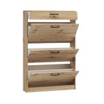 Scarpiera Cecilia con 3 scomparti ed un cassetto colore rovere 83.2x20.4xH 127.7 cm. - immagine 5