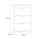 Scarpiera Cecilia con 3 scomparti ed un cassetto colore rovere 83.2x20.4xH 127.7 cm. - immagine 6
