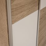 Armadio Zeno con 2 ante scorrevoli rovere e bianco e struttura rovere - immagine 2