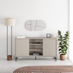 Madia Frem con 2 ante e 3 nicchie a giorno colore cashmere - immagine 4