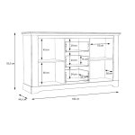 Madia Forma con 3 cassetti e 2 ante colore rovere neve e piano olmo scuro - immagine 8