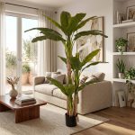 ALBERO DI BANANO ARTIFICIALE 3 FUSTI 20 FOGLIE (H180cm) - immagine 2