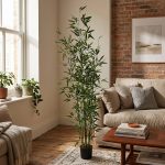PIANTA DI BAMBOO ARTIFICIALE 9 FUSTI 84 RAMI H 210 CM - immagine 2