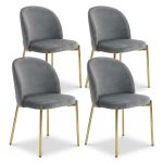 SEDIA CHIARA IN VELLUTO CON GAMBE ORO - immagine 16