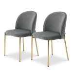 SEDIA CHIARA IN VELLUTO CON GAMBE ORO - immagine 10