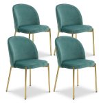 SEDIA CHIARA IN VELLUTO CON GAMBE ORO - immagine 17