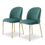 SEDIA CHIARA IN VELLUTO CON GAMBE ORO - immagine 11