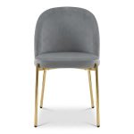 SEDIA CHIARA IN VELLUTO CON GAMBE ORO - immagine 4