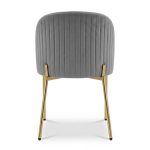 SEDIA CHIARA IN VELLUTO CON GAMBE ORO - immagine 5