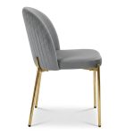 SEDIA CHIARA IN VELLUTO CON GAMBE ORO - immagine 6