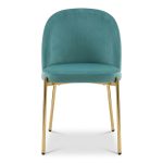 SEDIA CHIARA IN VELLUTO CON GAMBE ORO - immagine 8