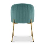 SEDIA CHIARA IN VELLUTO CON GAMBE ORO - immagine 9