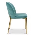SEDIA CHIARA IN VELLUTO CON GAMBE ORO - immagine 7