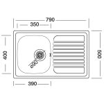 Lavello Classic 273 79x50 cm destro - immagine 2