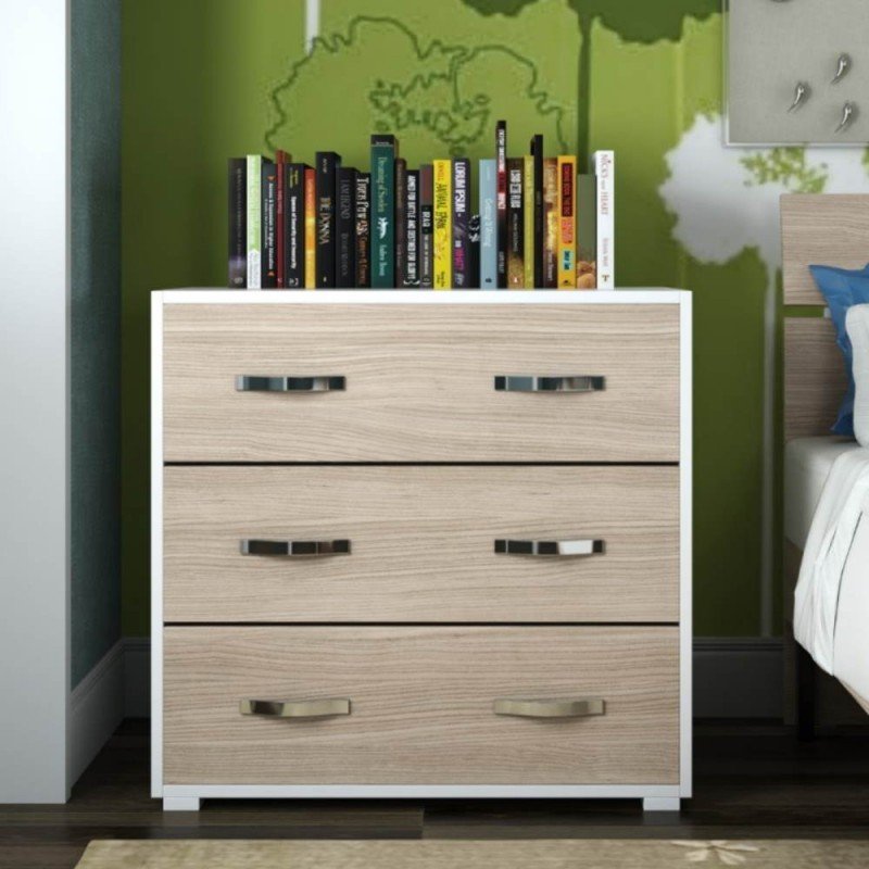 45823.jpg Comò 3 cassetti 91x45x81H olmo - immagine 1